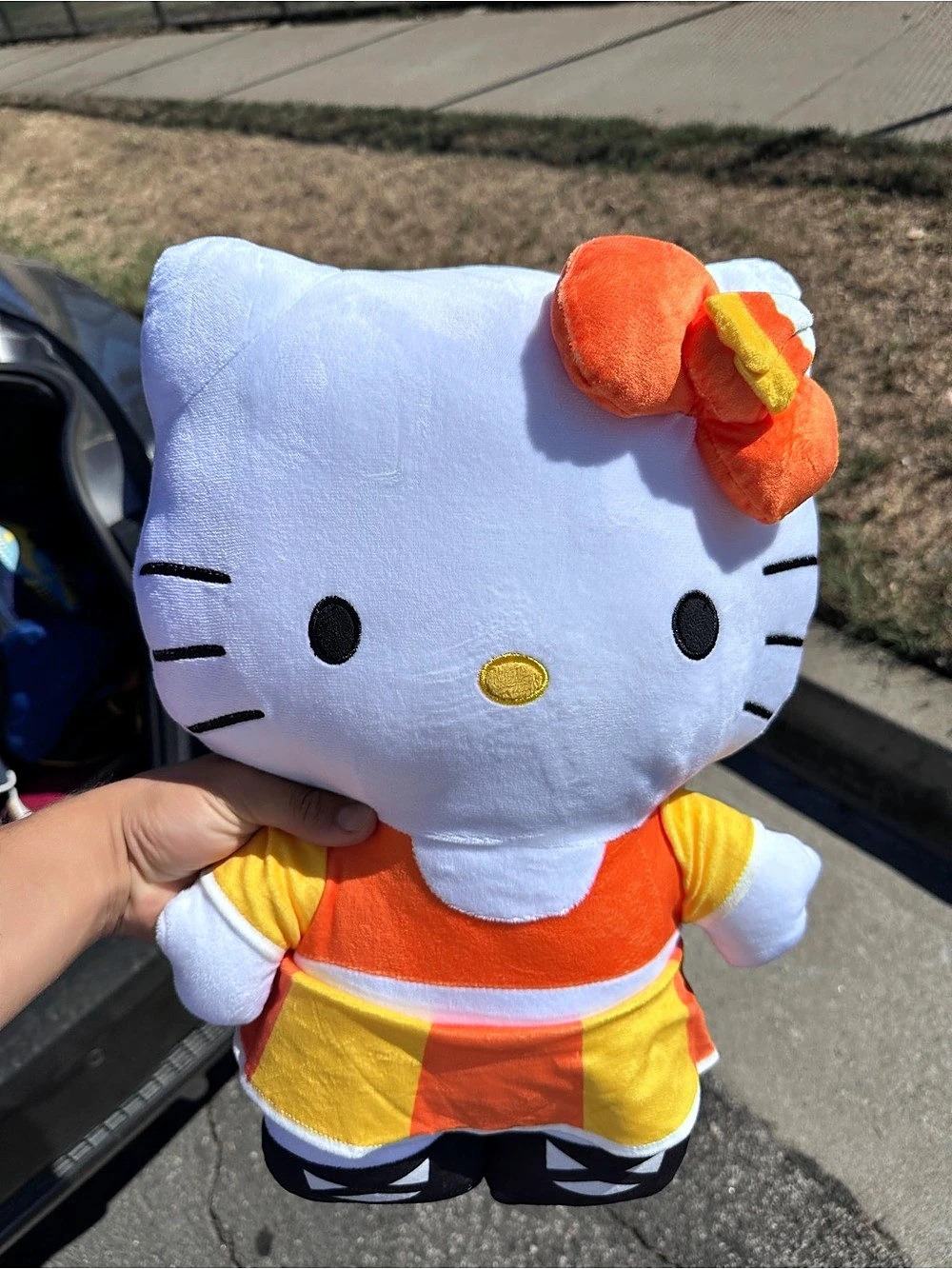 Sanrio Hello Kitty Halloween Candy Corn Cuddle Pillow Buddy